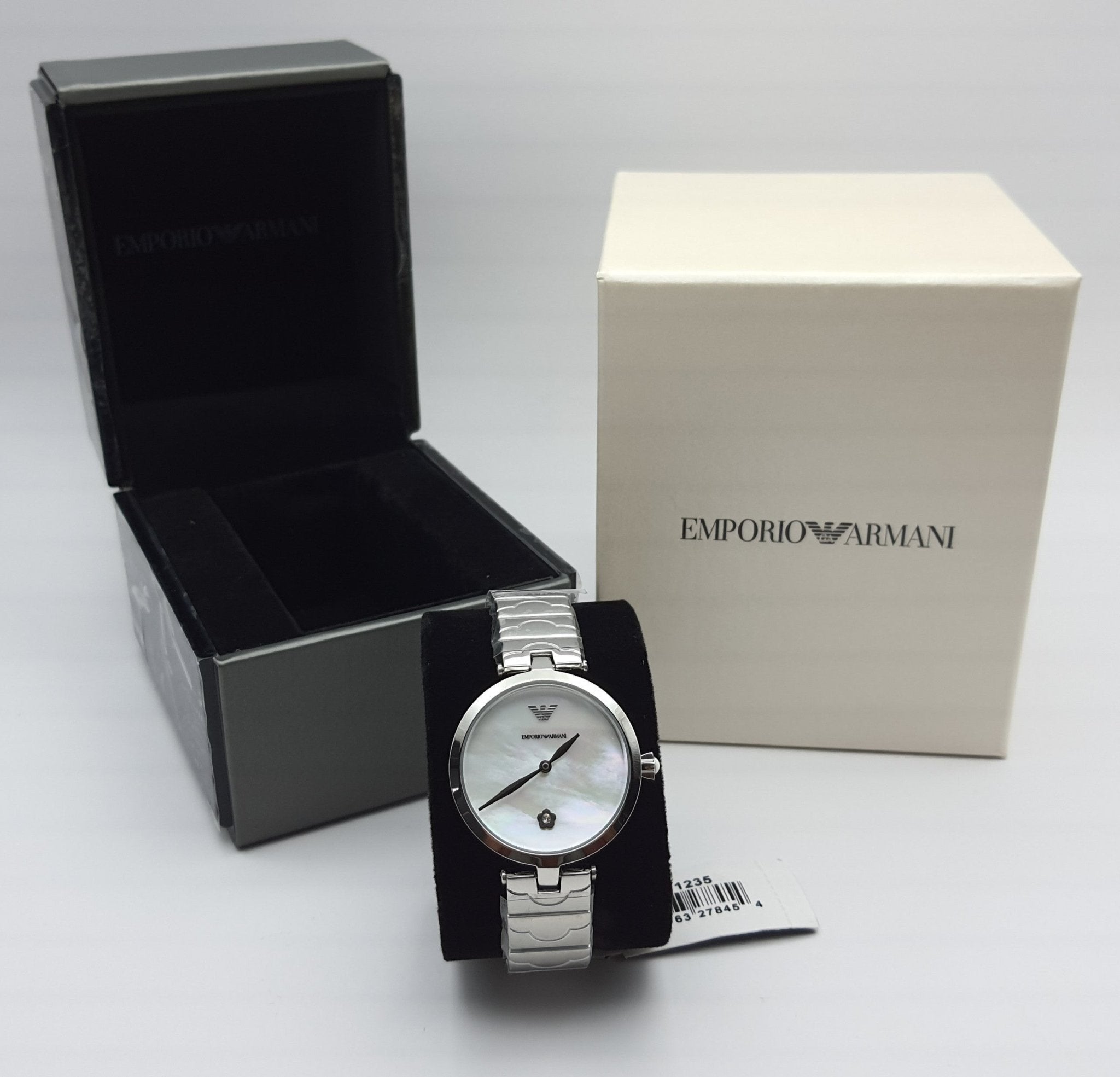 Emporio Armani Mother of Pearl Dial Silver Stainless Steel Dial Watch For Women - AR11235 Watches Emporio Armani   