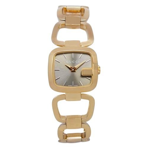 Gucci G Gucci 125 G Series Sunbrushed Brown Dial Rose Gold Steel Strap Watch For Women - YA125511 Watches Gucci   