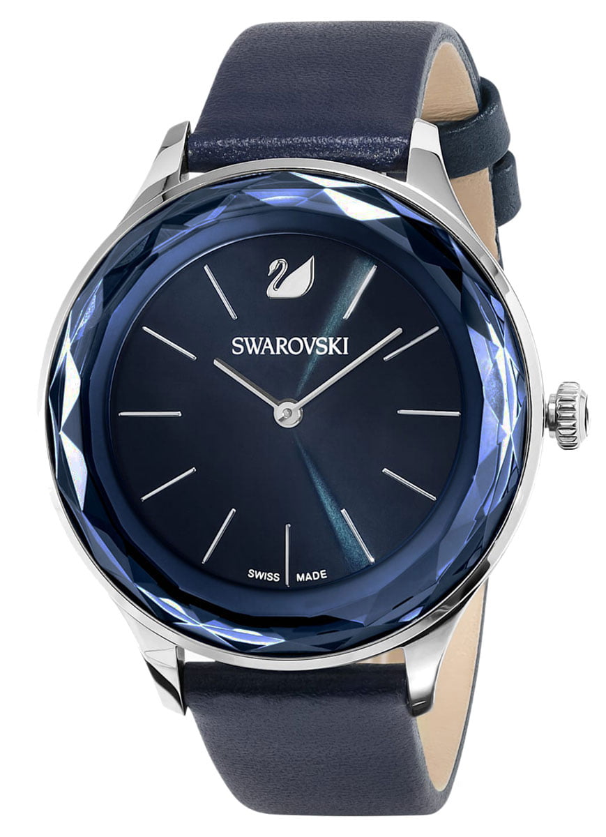Swarovski Octea Nova Blue Dial Blue Leather Strap Watch for Women - 5295349 Watches Swarovski   