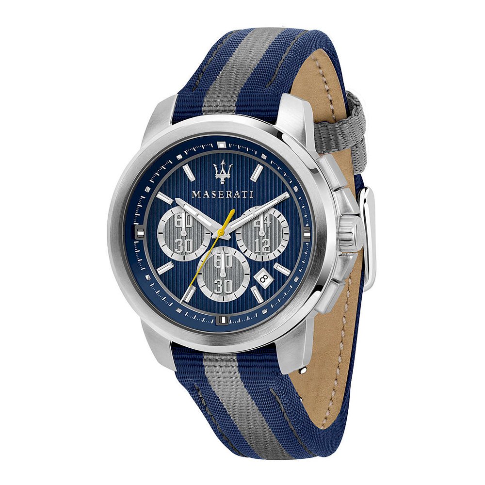 Maserati Royale 44mm Stainless Steel Fiber Strap Watch For Men - R8871637001 Watches Maserati   