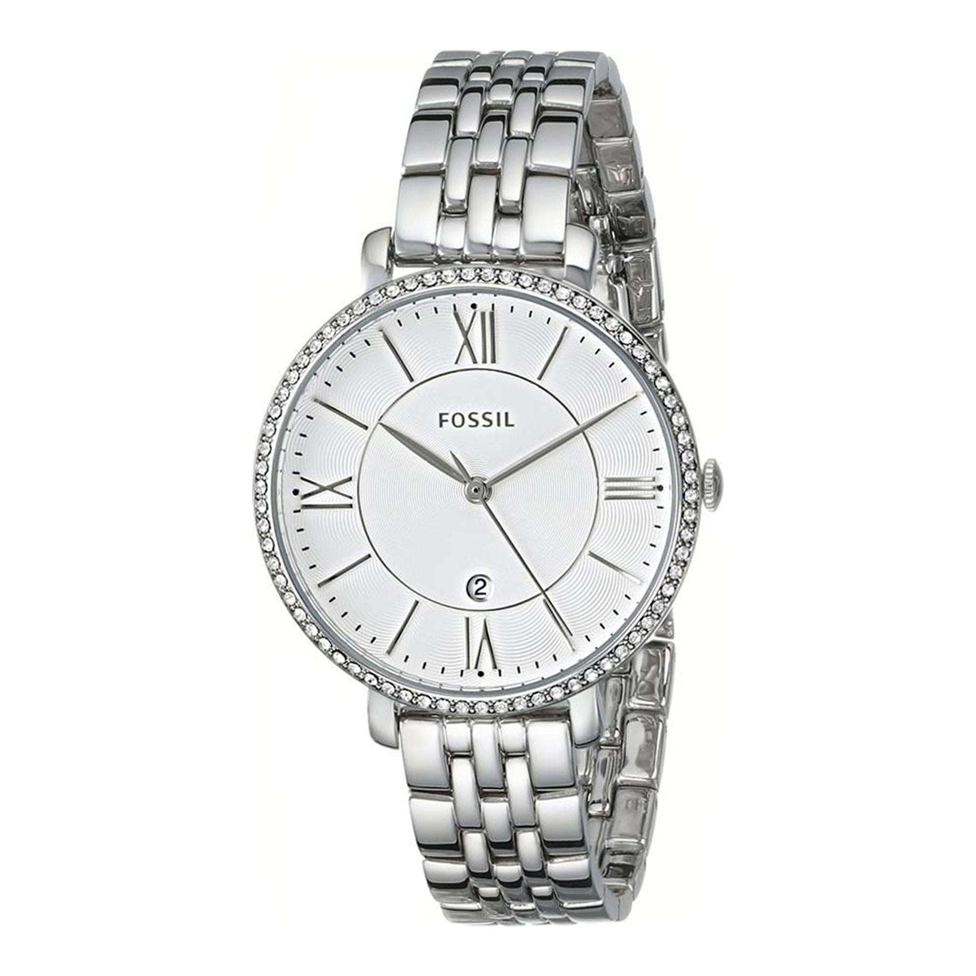 Fossil Jacqueline White Dial Silver Steel Strap Watch for Women - ES3631 Watches Fossil   