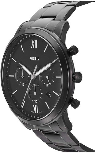 Fossil Neutra Chronograph Black Dial Black Steel Strap Watch for Men - FS5474 Watches Fossil   