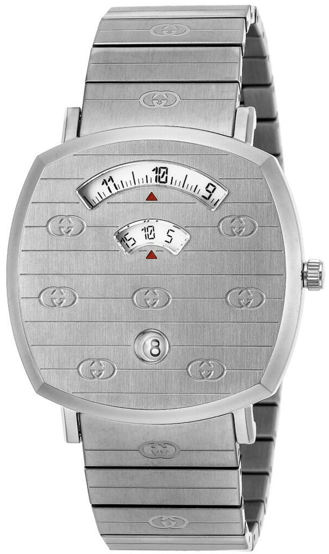 Gucci Grip Silver Dial Silver Steel Strap Watch For Women - YA157410 Watches Gucci   