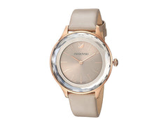 Swarovski Octea Nova Grey Dial Grey Leather Strap Watch for Women - 5295326 Watches Swarovski   