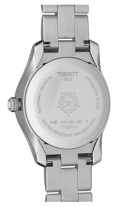 Tissot T Wave T Lady Mother of Pearl Dial Silver Steel Strap Watch For Women - T112.210.11.113.00 Watches Tissot   