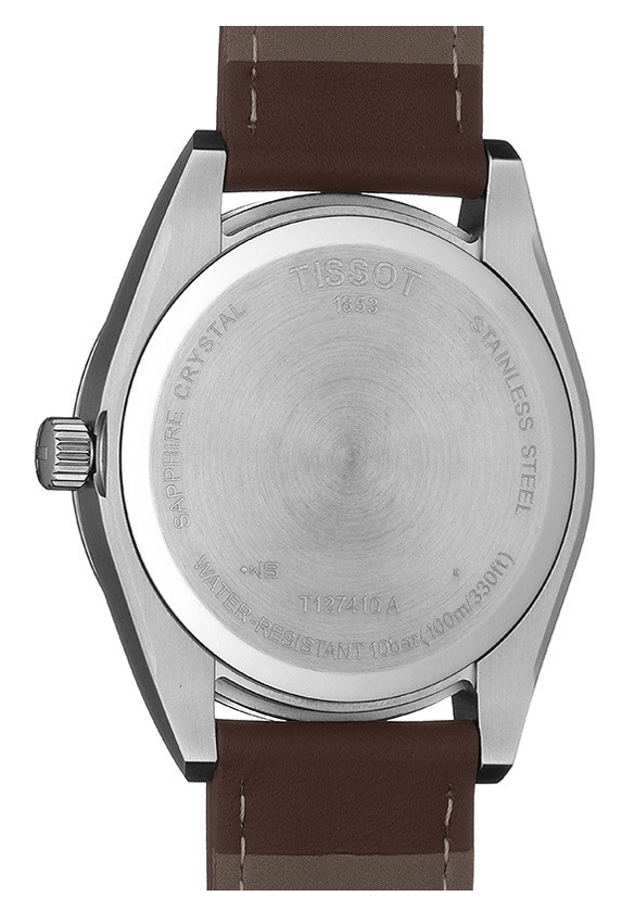 Tissot Gentleman Silver Dial Brown Leather Strap Watch For Men - T127.410.16.031.00 Watches Tissot   