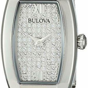 Bulova Crystal Collection Silver Dial Silver Steel Strap Watch for Women - 96L235 Watches Bulova   