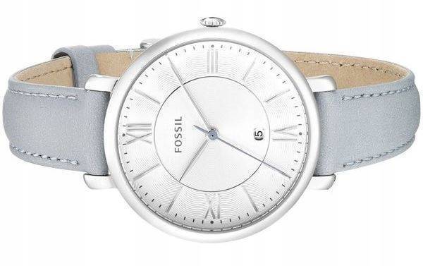 Fossil Jacqueline White Dial Light Blue Leather Strap Watch for Women - ES3821 Watches Fossil   