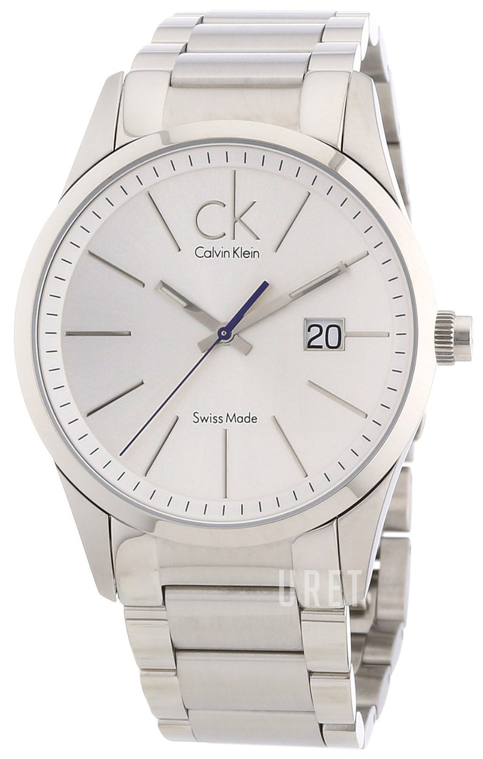 Calvin Klein Bold White Dial Silver Steel Strap Watch for Men - K2241120 Watches Calvin Klein   