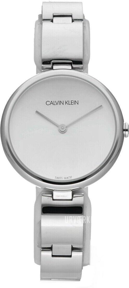 Calvin Klein Wavy Silver Dial Silver Steel Strap Watch for Women - K9U23146 Watches Calvin Klein   