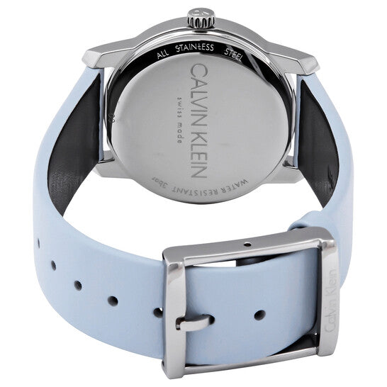 Calvin Klein City Blue Dial Blue Leather Strap Watch for Women - K2G231VN Watches Calvin Klein   