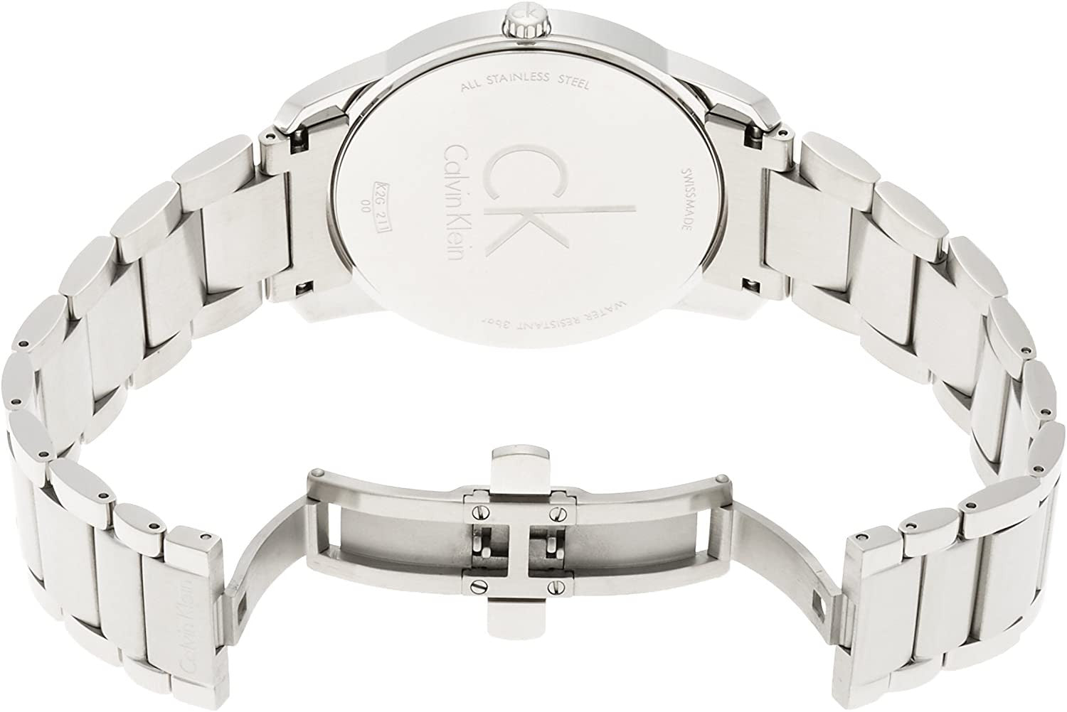 Calvin Klein City Black Dial Silver Steel Strap Watch for Men - K2G21161 Watches Calvin Klein   