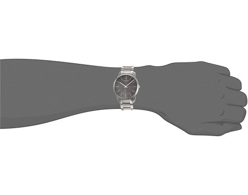 Calvin Klein City Black Dial Silver Steel Strap Watch for Men - K2G21161 Watches Calvin Klein   