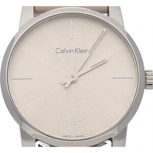 Calvin Klein City White Dial White Leather Strap Watch for Women - K2G231XH Watches Calvin Klein   