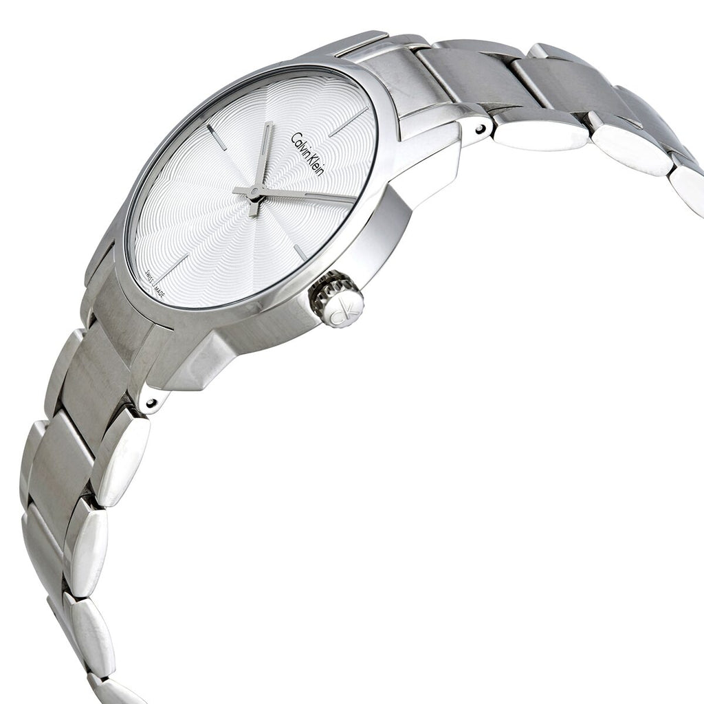 Calvin Klein City White Dial Silver Steel Strap Watch for Women - K2G23146 Watches Calvin Klein   