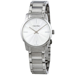 Calvin Klein City White Dial Silver Steel Strap Watch for Women - K2G23146 Watches Calvin Klein   