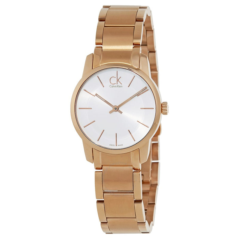 Calvin Klein City White Dial Rose Gold Steel Strap Watch for Men - K2G21646 Watches Calvin Klein   