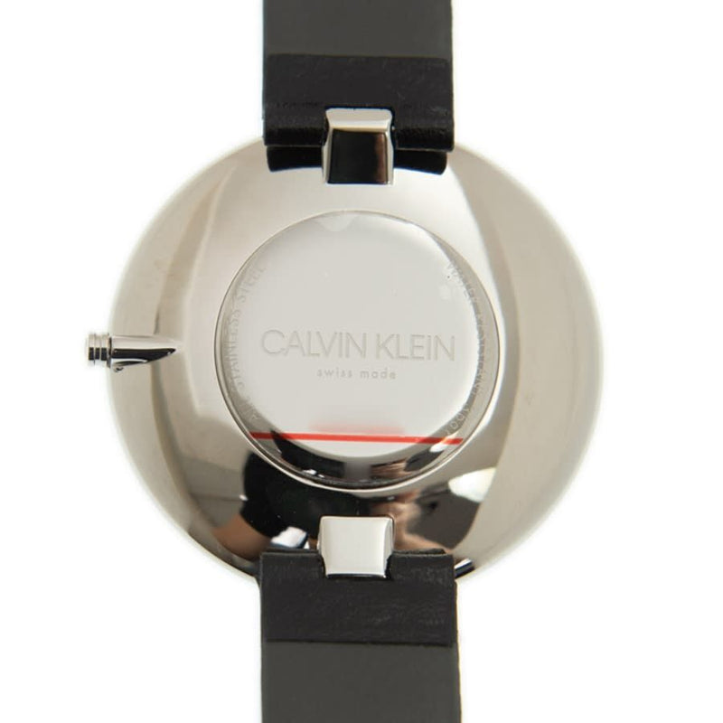 Calvin Klein Full Moon Black Dial Black Leather Strap Watch for Women - K8Y231C1 Watches Calvin Klein   