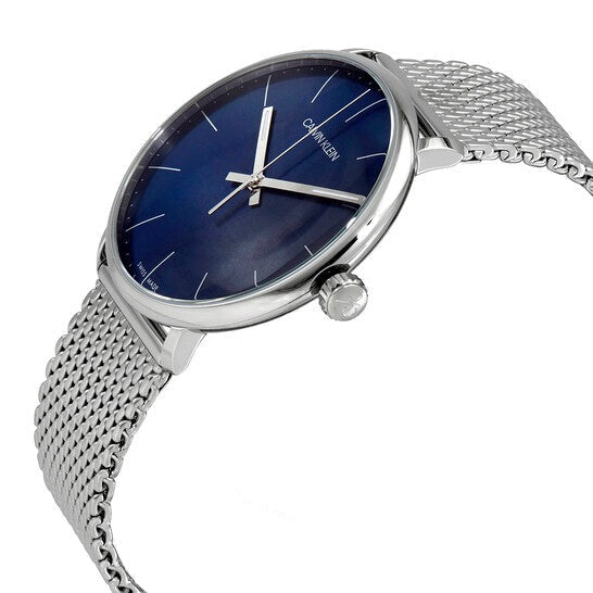 Calvin Klein High Noon Quartz Blue Dial Silver Mesh Bracelet Watch for Men - K8M2112N Watches Calvin Klein   