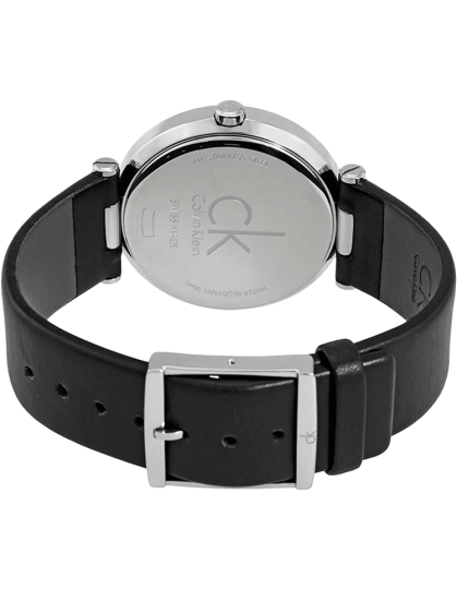 Calvin Klein Sight Silver Dial Black Leather Strap Watch for Men - K1S21120 Watches Calvin Klein   