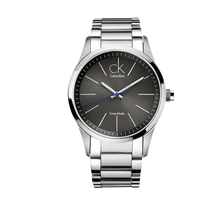 Calvin Klein Bold Grey Dial Silver Steel Strap Watch for Men - K2241107 Watches Calvin Klein   