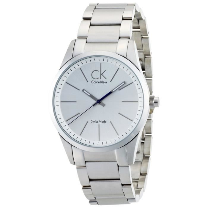 Calvin Klein Bold White Dial Silver Steel Strap Watch for Men - K2241120 Watches Calvin Klein   