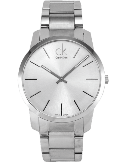 Calvin Klein City Silver Dial Silver Steel Strap Watch for Men - K2G21126 Watches Calvin Klein   