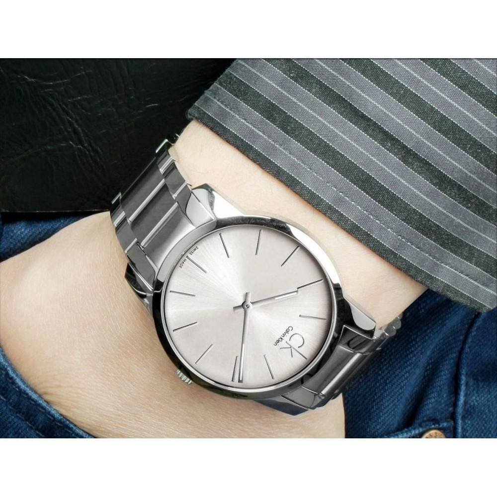 Calvin Klein City Silver Dial Silver Steel Strap Watch for Men - K2G21126 Watches Calvin Klein   