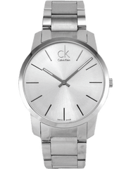 Calvin Klein City Silver Dial Silver Steel Strap Watch for Men - K2G21126 Watches Calvin Klein   