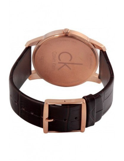 Calvin Klein City White Dial Brown Leather Strap Watch for Men - K2G21629 Watches Calvin Klein   