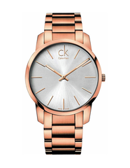 Calvin Klein City White Dial Rose Gold Steel Strap Watch for Men - K2G21646 Watches Calvin Klein   