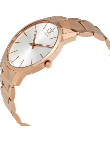 Calvin Klein City White Dial Rose Gold Steel Strap Watch for Men - K2G21646 Watches Calvin Klein   