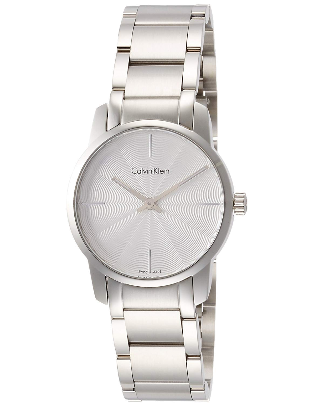 Calvin Klein City White Dial Silver Steel Strap Watch for Women - K2G23146 Watches Calvin Klein   