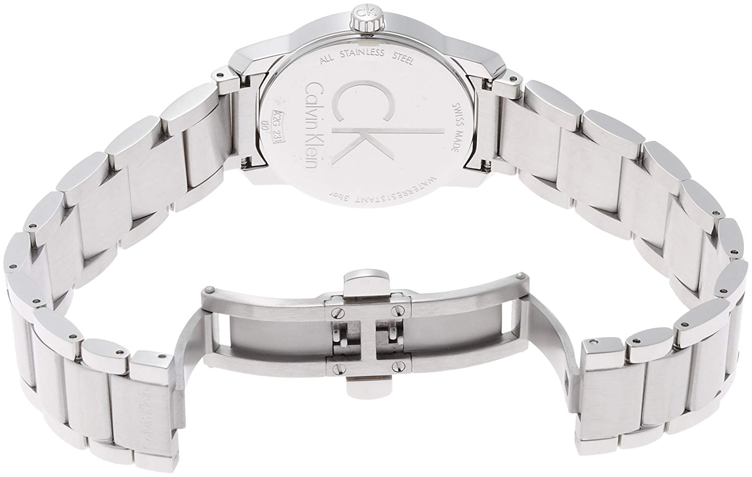 Calvin Klein City White Dial Silver Steel Strap Watch for Women - K2G23146 Watches Calvin Klein   