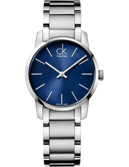 Calvin Klein City Blue Dial Silver Steel Strap Watch for Women - K2G2314N Watches Calvin Klein   