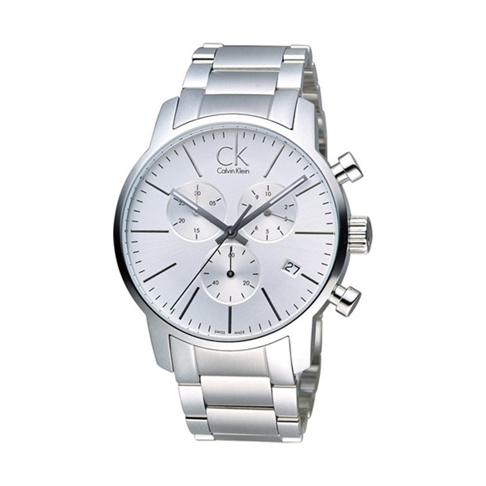 Calvin Klein City White Dial Silver Steel Strap Watch for Men - K2G27146 Watches Calvin Klein   