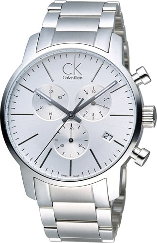 Calvin Klein City White Dial Silver Steel Strap Watch for Men - K2G27146 Watches Calvin Klein   