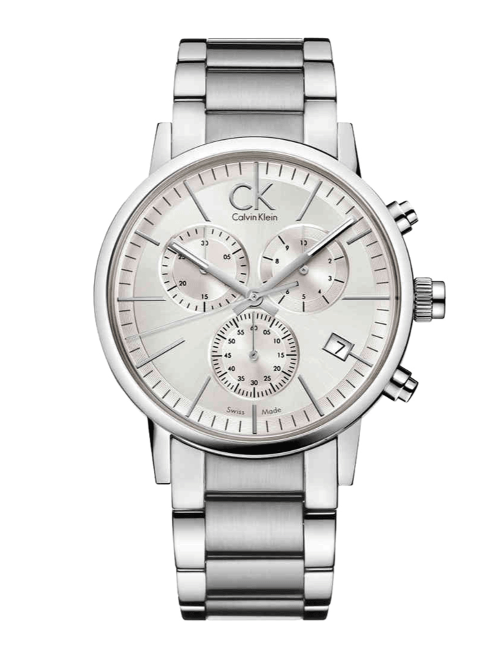 Calvin Klein City White Dial Silver Steel Strap Watch for Men - K2G27146 Watches Calvin Klein   