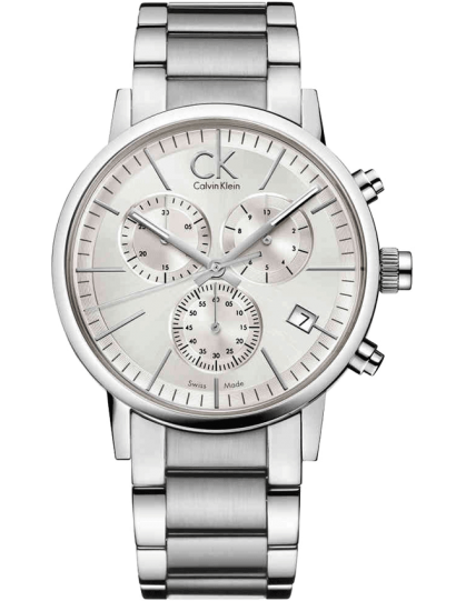 Calvin Klein City White Dial Silver Steel Strap Watch for Men - K2G27146 Watches Calvin Klein   