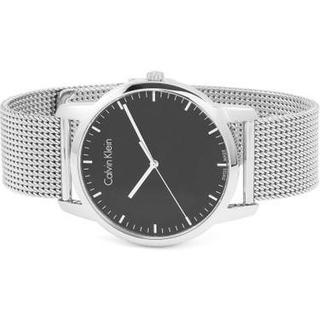 Calvin Klein City Chronograph Black Dial Silver Mesh Bracelet Watch for Men - K2G2G121 Watches Calvin Klein   