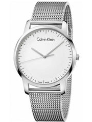 Calvin Klein City Chronograph White Dial Silver Mesh Bracelet Watch for Men - K2G2G126 Watches Calvin Klein   