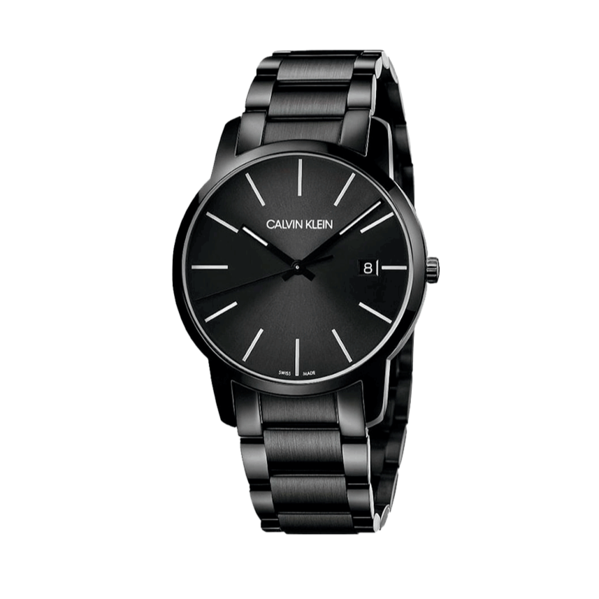 Calvin Klein City Quartz Black Dial Black Steel Strap Watch for Men - K2G2G4B1 Watches Calvin Klein   