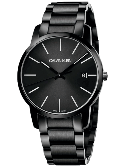 Calvin Klein City Quartz Black Dial Black Steel Strap Watch for Men - K2G2G4B1 Watches Calvin Klein   