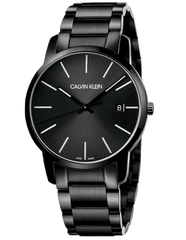 Calvin Klein City Quartz Black Dial Black Steel Strap Watch for Men - K2G2G4B1 Watches Calvin Klein   