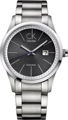 Calvin Klein Bold Black Dial Silver Steel Strap Watch for Men - K2246107 Watches Calvin Klein   