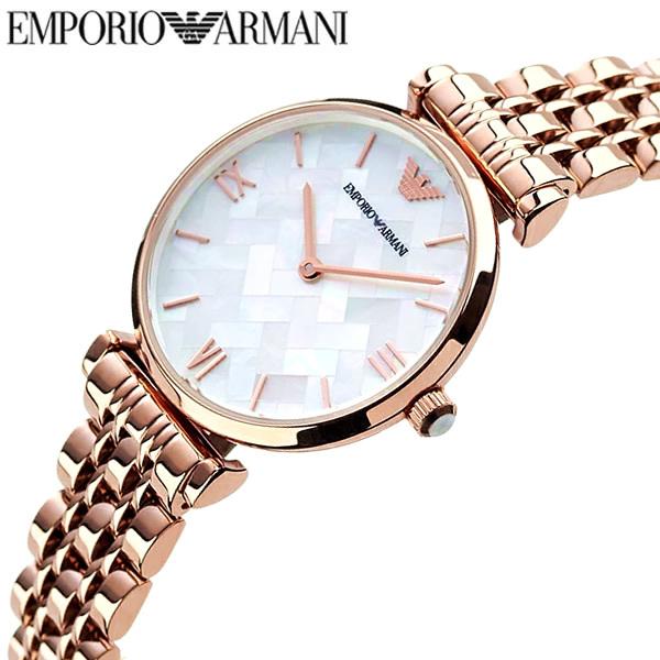 Emporio Armani Mother of Pearl Dial Rose Gold Stainless Steel Watch For Women - AR11110 Watches Emporio Armani   