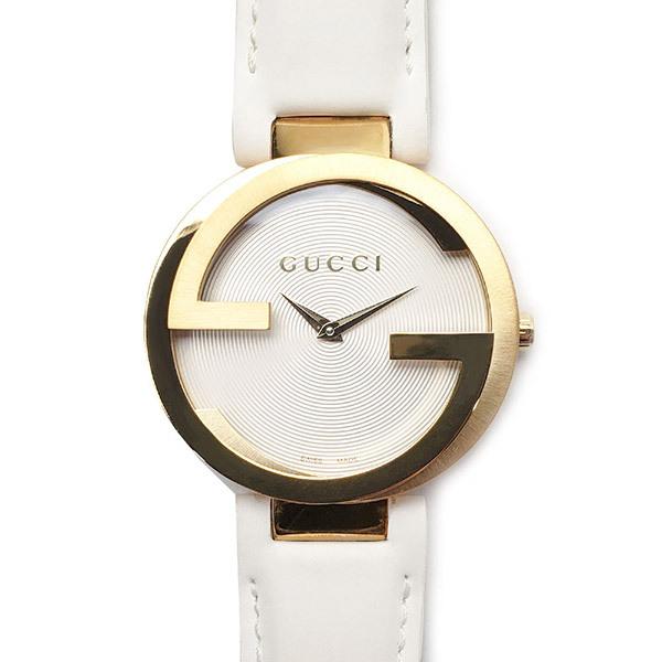 Gucci G Interlocking White Dial White Leather Strap Watch For Women - YA133327 Watches Gucci   