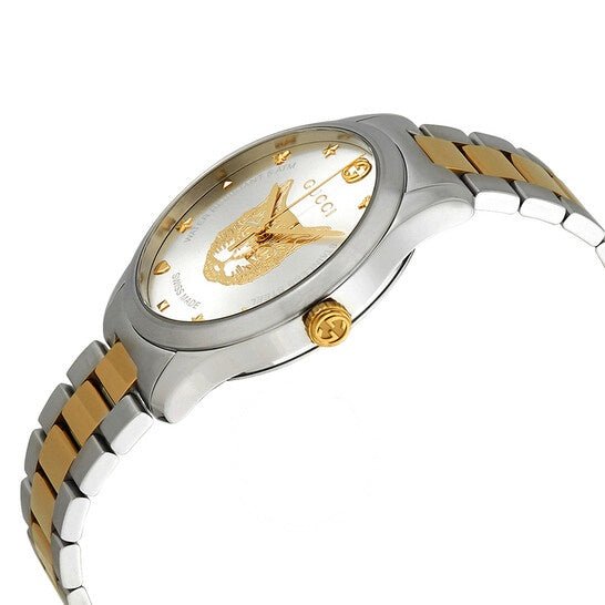 Gucci G Timeless Silver Dial Two Tone Steel Strap Watch For Women - YA1264074 Watches Gucci   