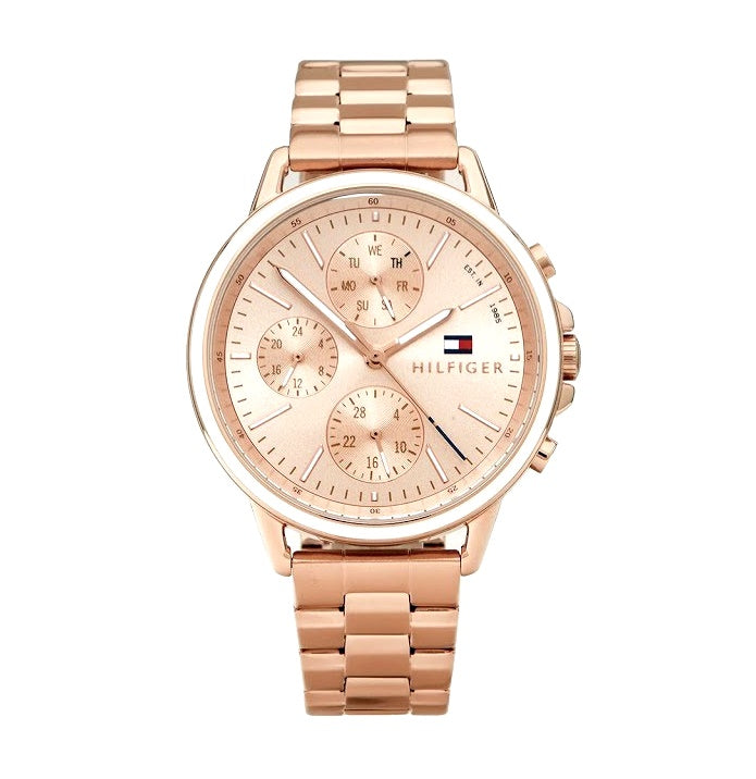 Tommy Hilfiger Carly Rose Gold Dial Rose Gold Stainless Steel Strap Watch for Women - 1781788 Watches Tommy Hilfiger   