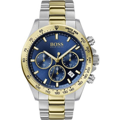 Hugo Boss Hero Blue Dial Two Tone Steel Strap Watch for Men - 1513767 Watches Hugo Boss   